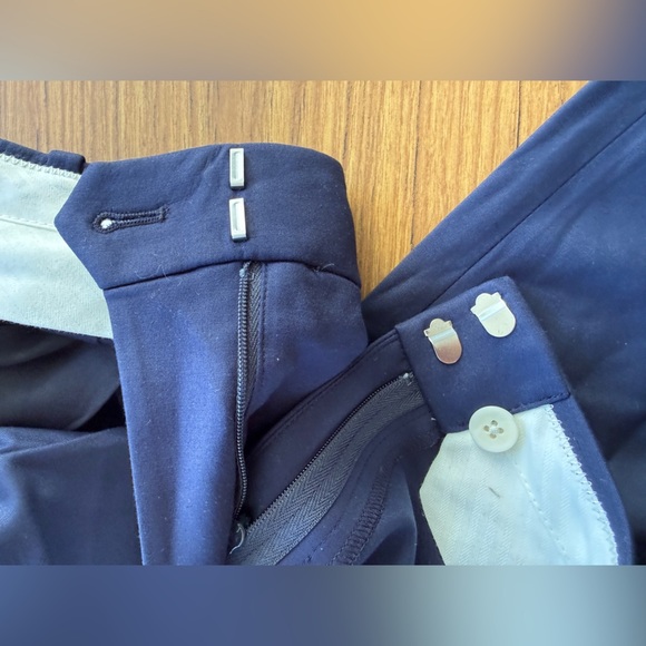 J.Crew Pleated Wide Leg Trousers Navy Women’s Size 22 New with Button Tag - Picture 4 of 7